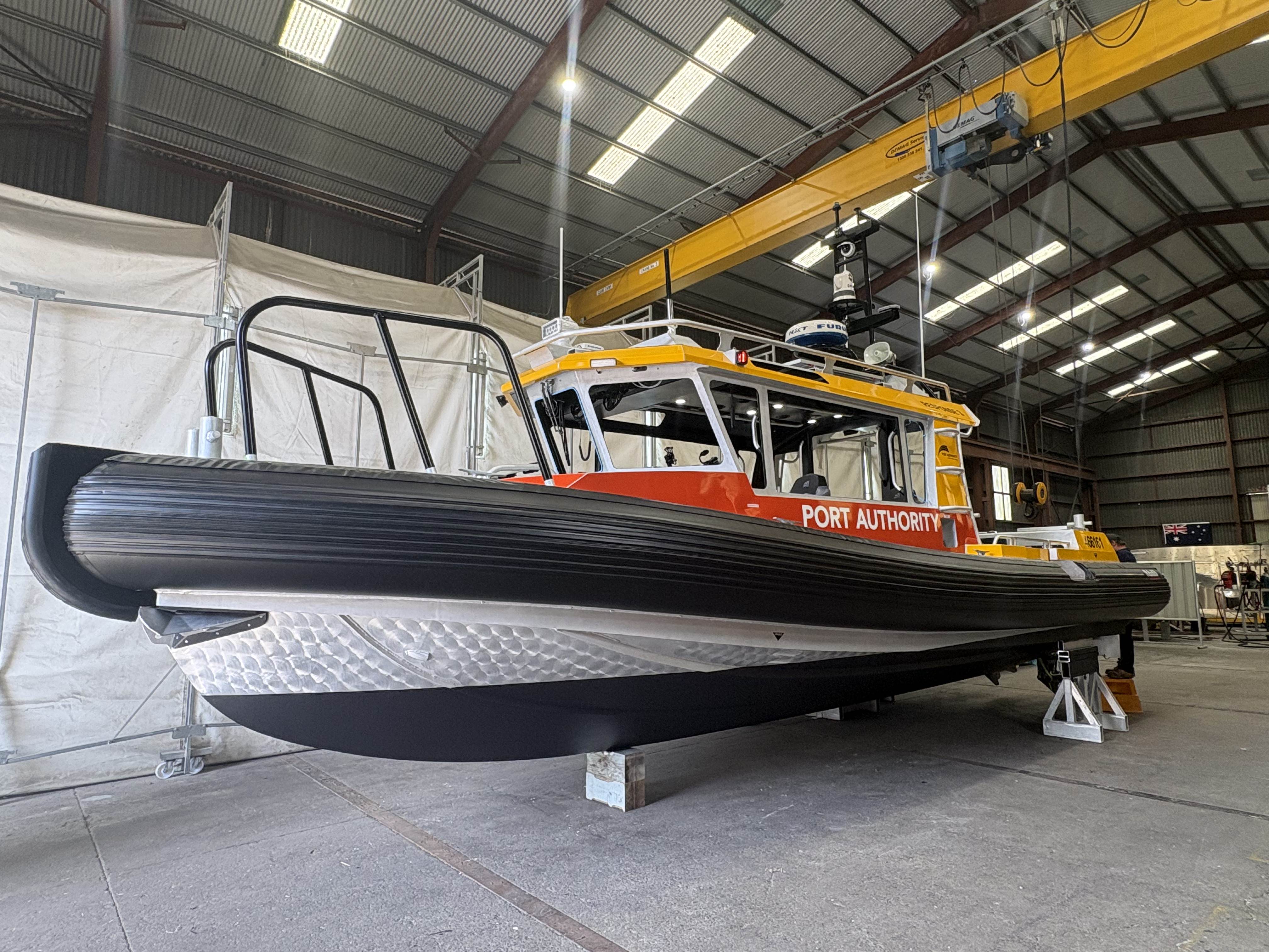 Response vessel sitting in warehouse while final touches are made