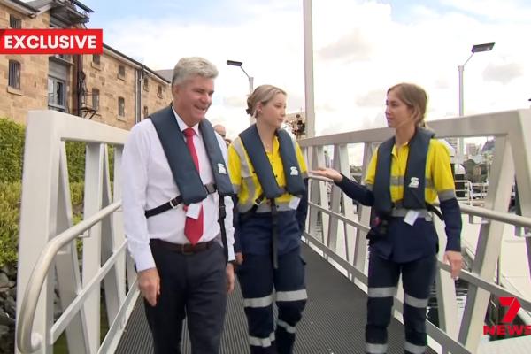 Steve WHan, Summer Crealy and Morgan Johnson at Port Authority of NSW