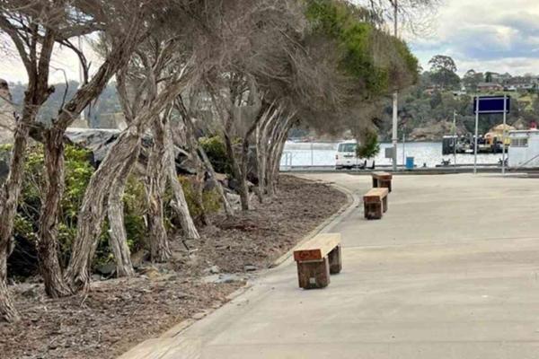 Old becomes new – reclaimed bench seats for Eden Cruise Wharf