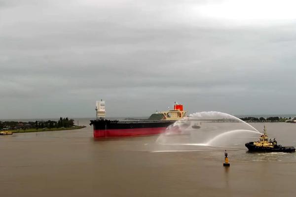 It's back to the future as coal carrier sails into Newcastle