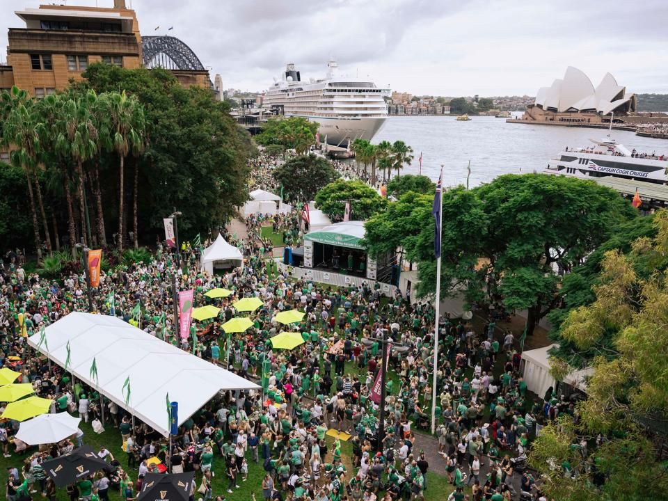 St Patricks Day Sydney Harbour Circular Quay 