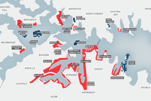 Map of working 20th century ports