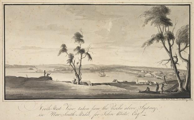 Thomas Watling 1762 northwest view taken from the rocks