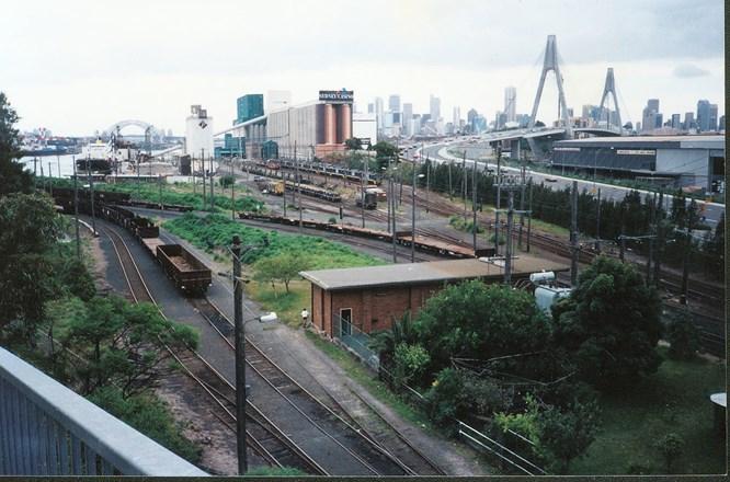 Rail network near Anzac Bridge