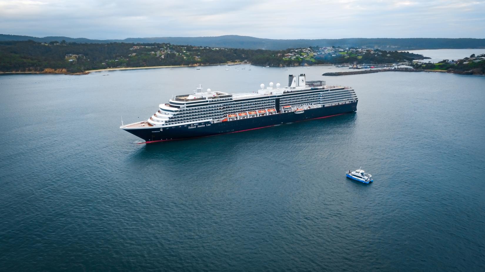 Cruise ship in Port of Eden