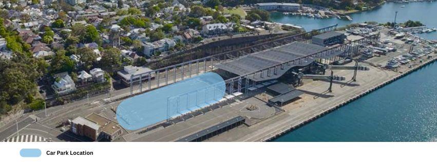 Location of proposed White Bay Cruise Terminal car park