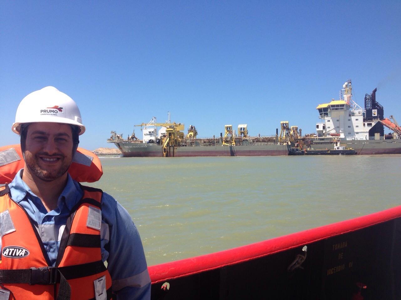 Miguel while working at Port of Açu, Brazil