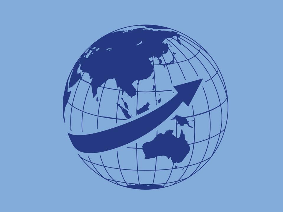 Our purpose image of globe showing Australia and an arrow