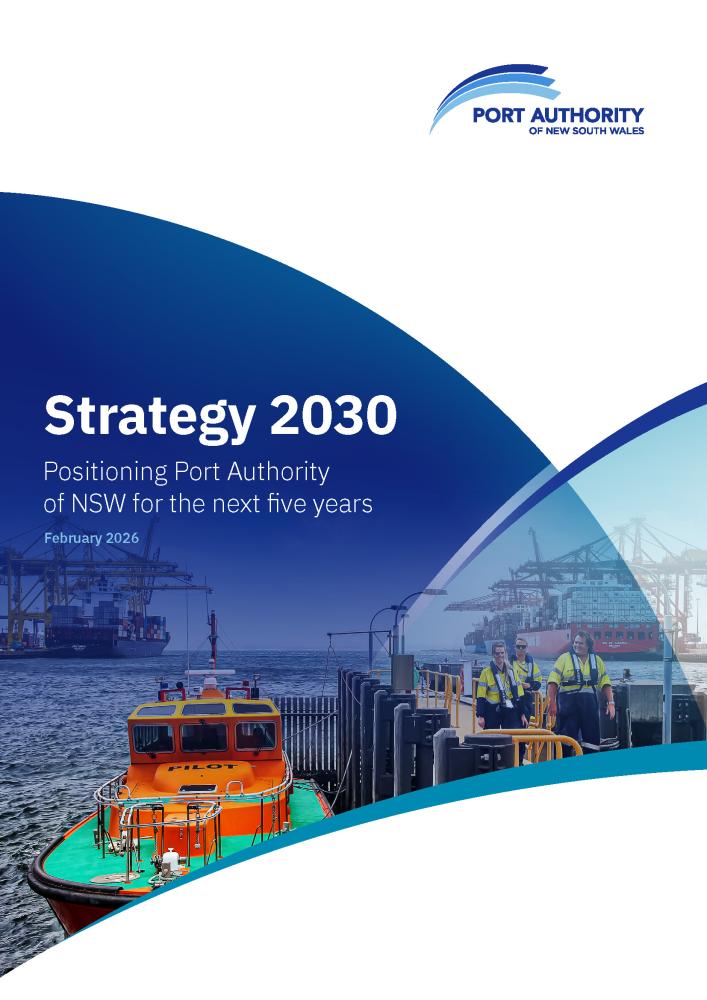Port Authority of NSW Strategy 2030 cover page