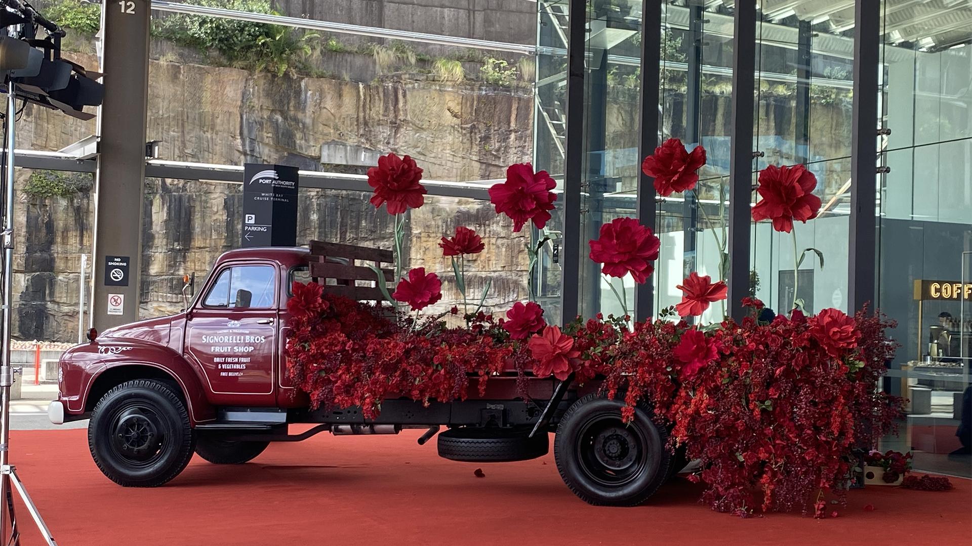 White Bay Cruise Terminal event flower truck
