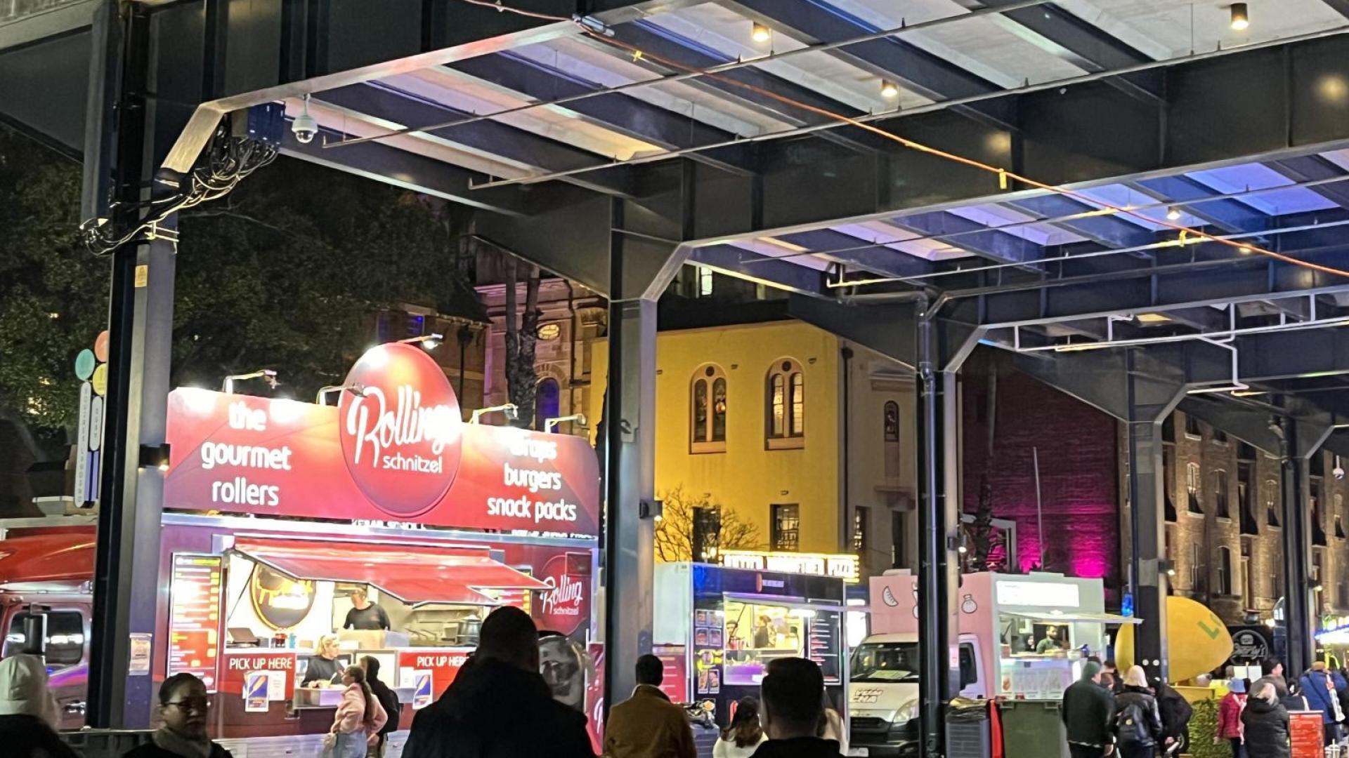 Food trucks at Overseas Passenger Terminal during Vivid Sydney